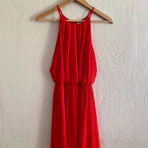 Lush Red Dress Halter Size Medium